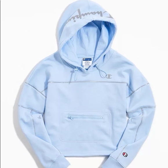 Urban Outfitters Champion Blue Reflective Jogger Pant and Hoodie Sweatshirt - Picture 2 of 3